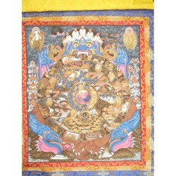 Thangka Roue de Vie 123x82cm Tangka Wheel of life