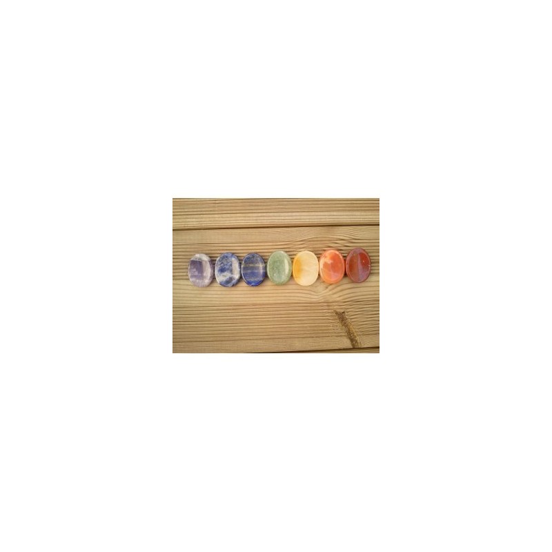 set de 7 pierres chakras  pour massage