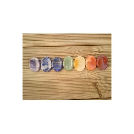 set de 7 pierres chakras  pour massage