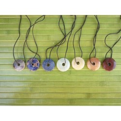 set 7 Pendentifs Donut pour chakras