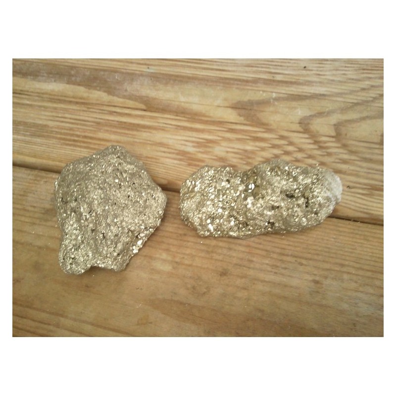 2 morceaux de Pyrite brute 503grs