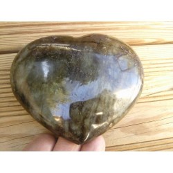 Coeur en Labradorite 388grs 91mm