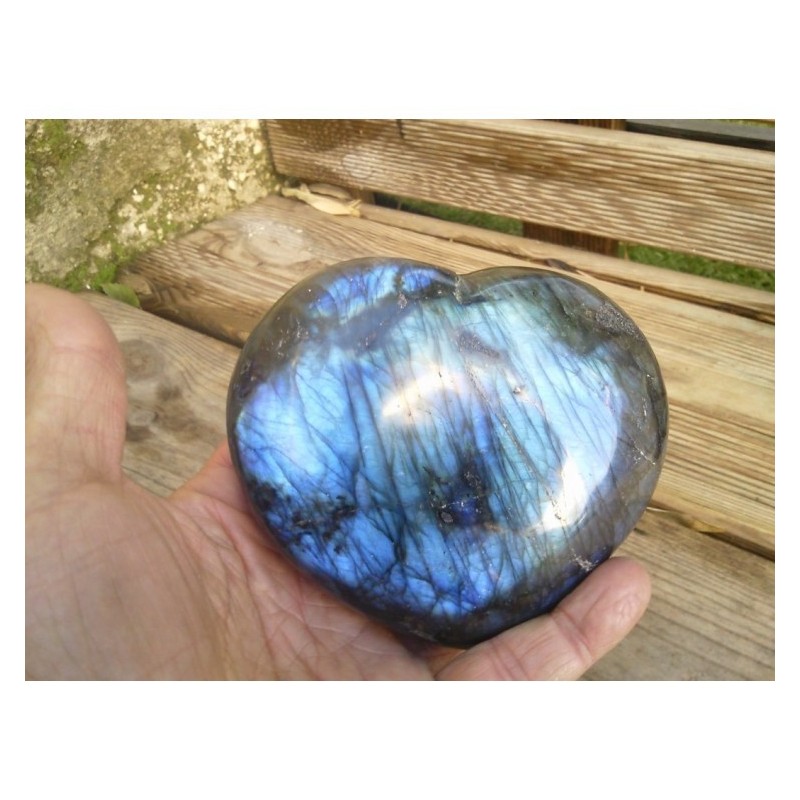 Coeur en Labradorite 573grs 103mm