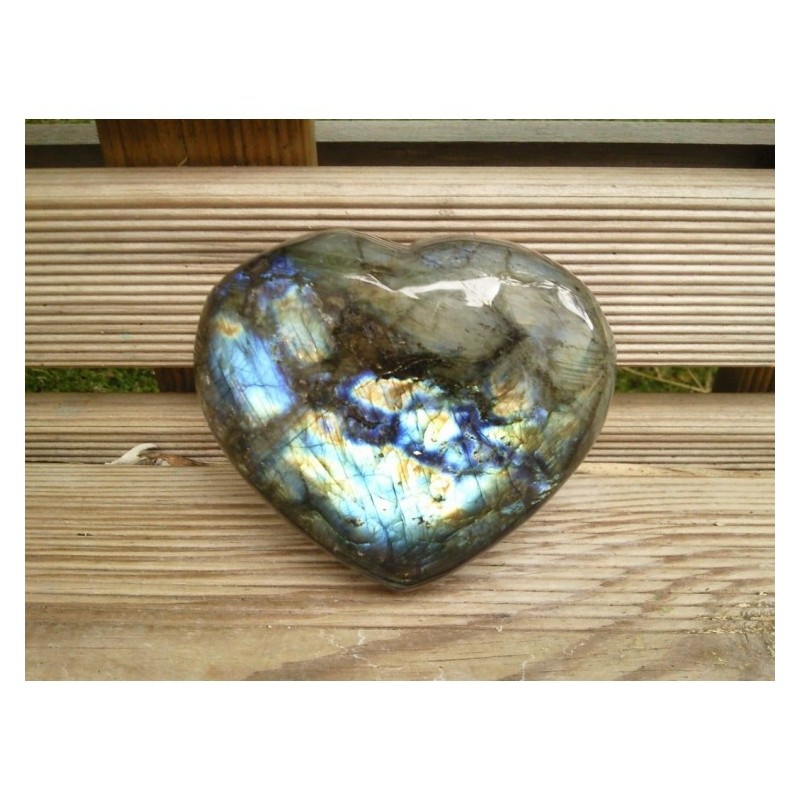 Coeur en Labradorite 523grs 94.4mm