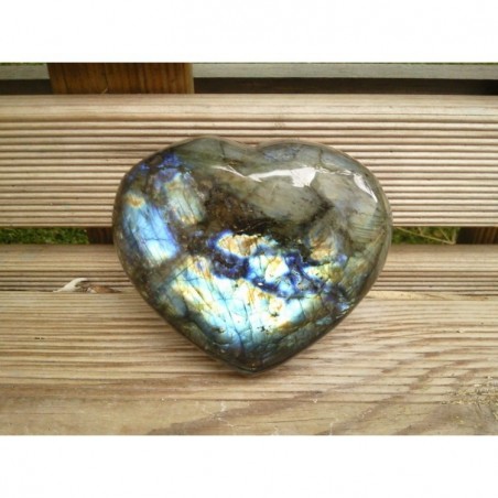 Coeur en Labradorite 523grs 94.4mm