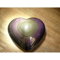 Coeur en Obsidienne Celeste 383grs 88.6mm