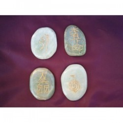 Set 4 pierres Reiki Jade Verte