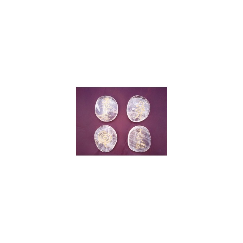 Set 4 pierres Reiki usui Cristal de roche