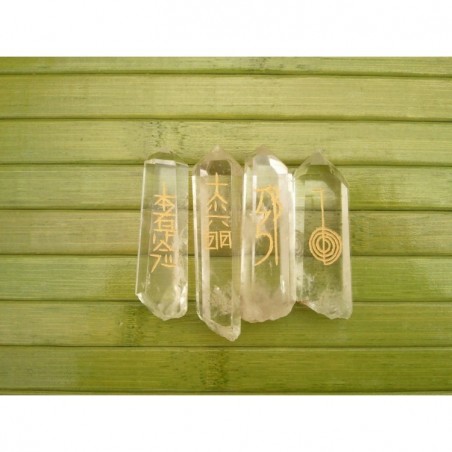 Set 4 pierres Reiki usui Cristal de roche n°1