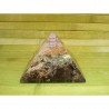 Orgonite Pyramide  Tourmaline noire et Jade 70mm