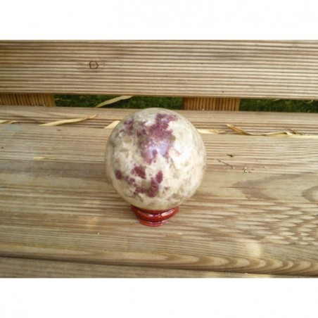 Sphère en Tourmaline rose 269grs 55.4mm