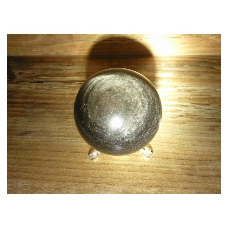Sphère en Obsidienne Argenté 64.5mm 332grs