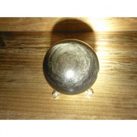 Sphère en Obsidienne Argenté 64.5mm 332grs