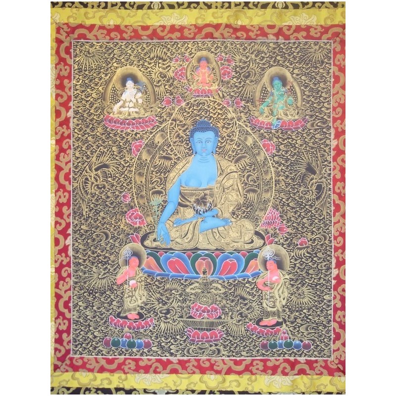 Thangka Bouddha medecine Tangka 107x70cm