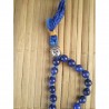 MALA TIBETAIN EN LAPIS LAZULI 6.5mm avec noeuds