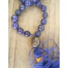 MALA TIBETAIN EN LAPIS LAZULI 6.5mm avec noeuds