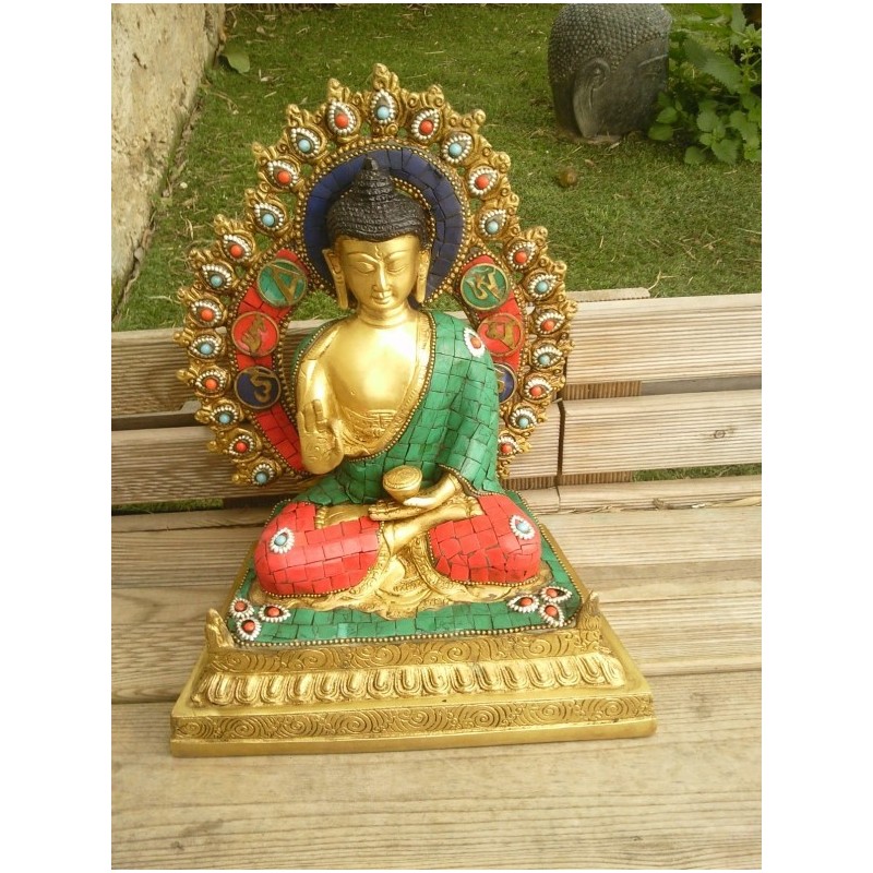 Statue de Bouddha Amoghasiddhi 29cm