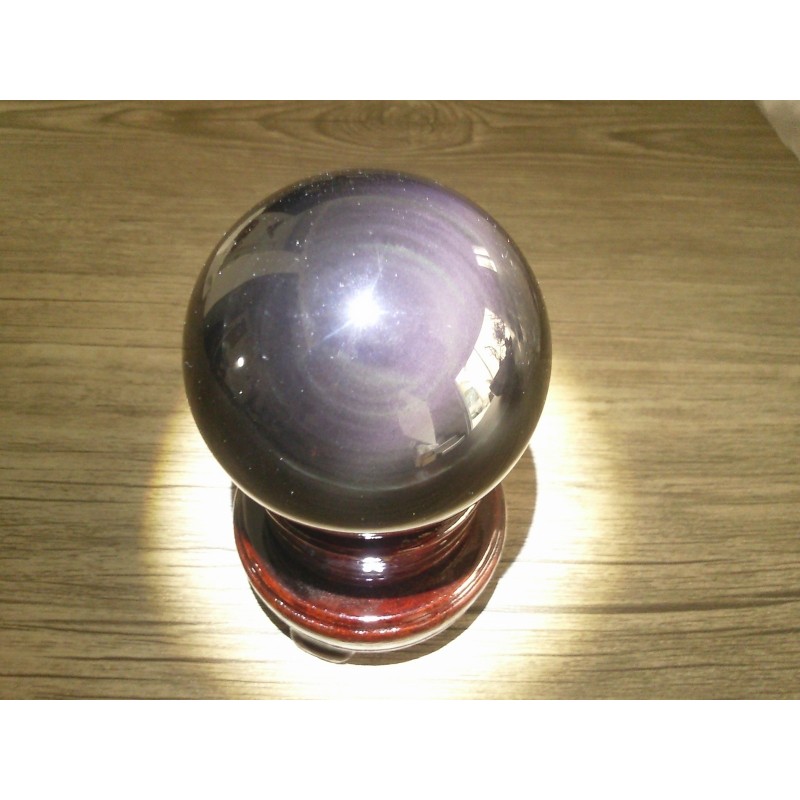 Sphère d'Obsidienne Oeil Céleste 70.7mm 435grs