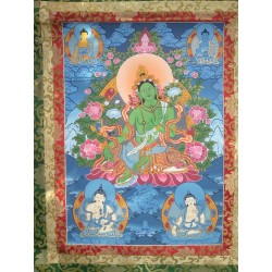 Thangka Tara verte 111x65cm Tangka