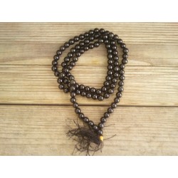 MALA TIBETAIN EN OBSIDIENNE 8.5mm