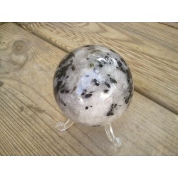 Sphère en Quartz (Cristal de roche) et Tourmaline 251grs 55.7mm