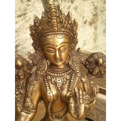 Statue de Bouddha  Tara Verte 20.5cm