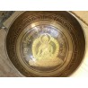 Bol chantant Tibétain 7 métaux 585grs gravé Bouddha Médecine