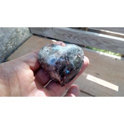 Coeur en Lodolite ou Quartz Chaman (Garden) 55.4mm 101grs