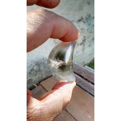 Lune en Lodolite ou Quartz Chamane (Garden) 45.4mm 36grs