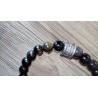 Bracelet protection 3 Obsidienne noire 8-8.5mm mixte