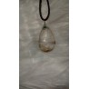 Pendentif goutte en Quartz rutile doré