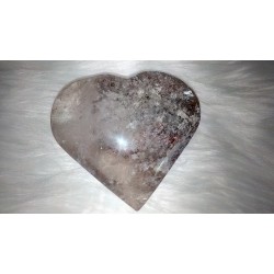 Coeur en Lodolite ou Quartz Chamane (Fantôme) 88.5mm 350grs
