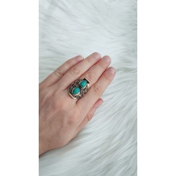 Bague Tibétaine 2 turquoise