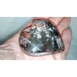 Coeur en Lodolite ou Quartz Chaman (Garden) 62mm 118grs