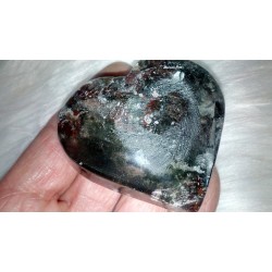 Coeur en Lodolite ou Quartz Chaman (Garden) 62mm 118grs