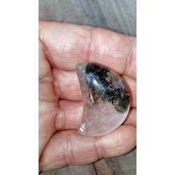 Lune en Lodolite ou Quartz Chaman (Garden) 39mm 26grs