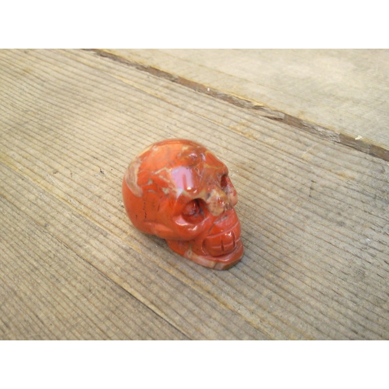 Crâne en Jaspe rouge 38.8mm