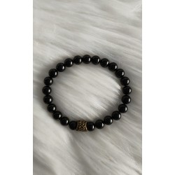 Bracelet en Tourmaline noire 8mm homme