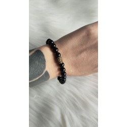 Bracelet en Tourmaline noire 8mm homme