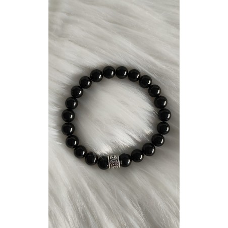 Bracelet en Tourmaline noire 8mm Femme