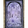 Batik Bouddha Shakyamuni 110x70cm mauve