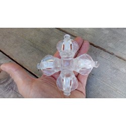 Double Dorje Varja Tibetain en cristal 11cm