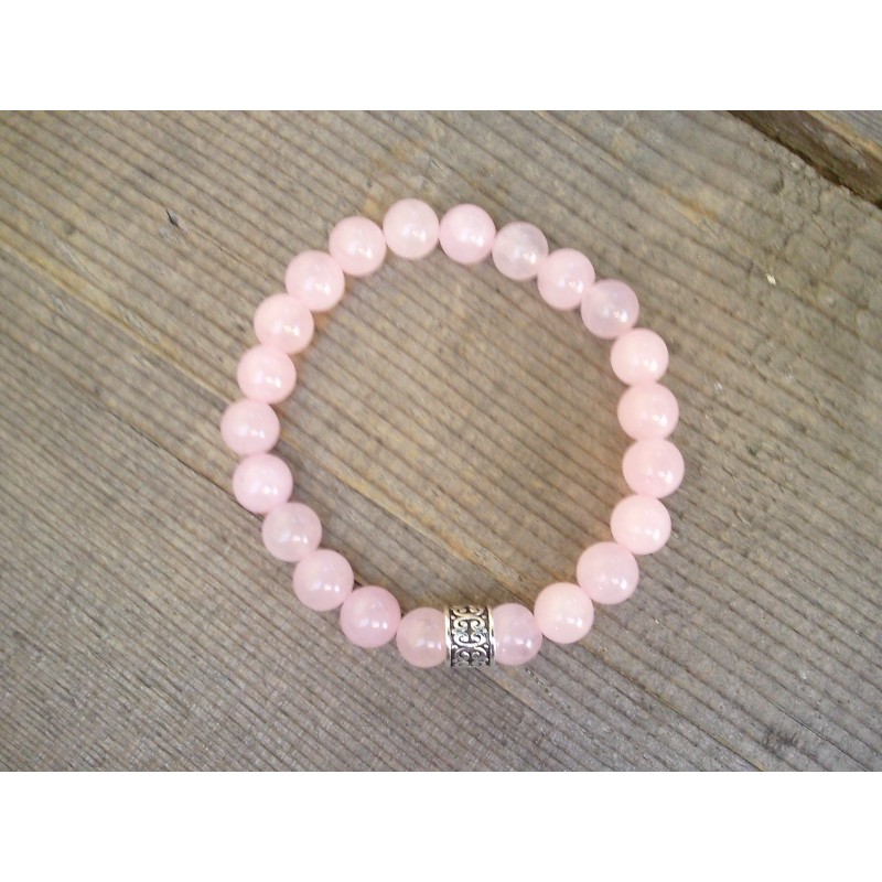 Bracelet Quartz rose 8mm