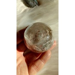 Sphère en Lodolite ou Quartz Chaman (Garden) 55.5mm 211grs