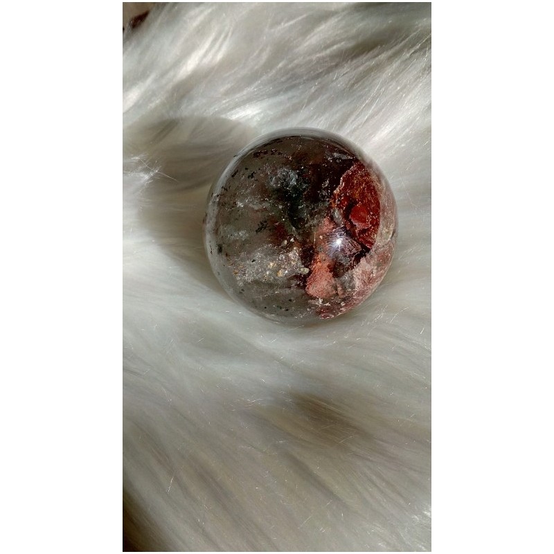 Sphère en Lodolite ou Quartz Chaman (Garden) 53.2mm 201grs