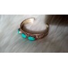 Bracelet tibétain 3 turquoises filigrane