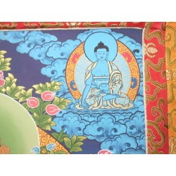 Thangka bouddha Chenrezig Tangka Tchenrezi 120x68cm