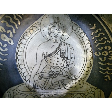 Bol chantant Tibétain 7 métaux 610grs Shakyamuni