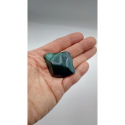 Malachite pure brute polie...