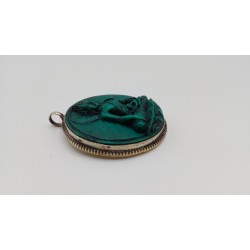 Pendentif Amulette Tibétain Bouddha Shakyamuni rond